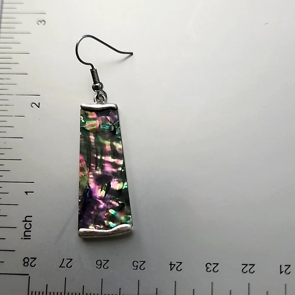 BOHO MULTICOLOR Acrylic Silver Abalone Shell